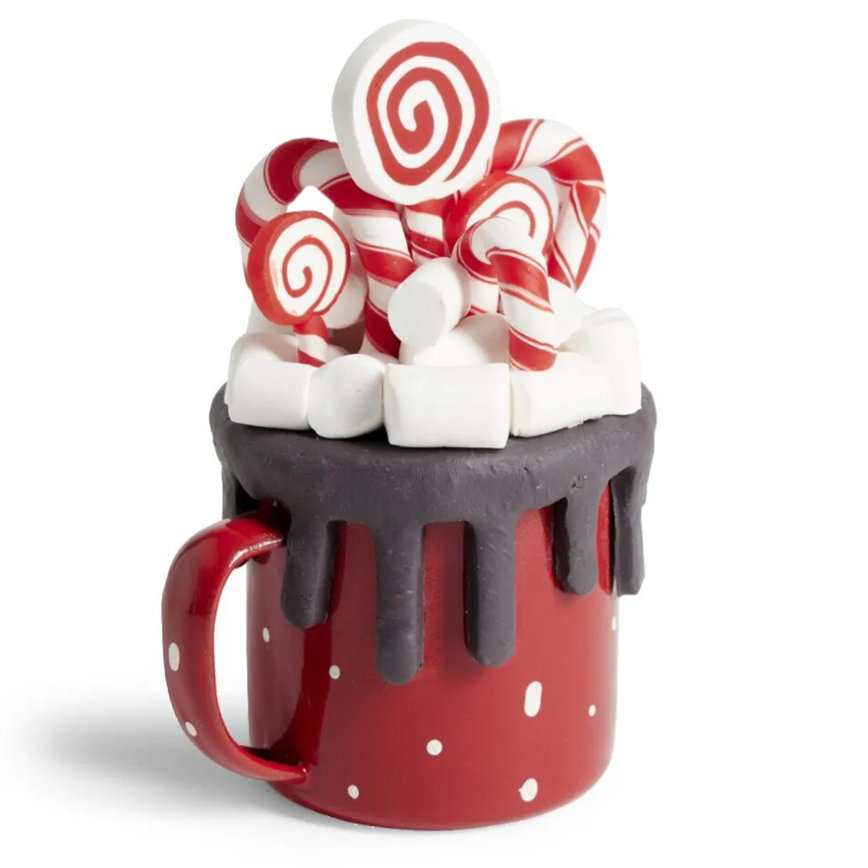 Tasse décoration sucre d'orge métal et argile H12,5cm < Gifi New