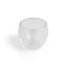 Tasse double paroi verre transparent x2 80ml