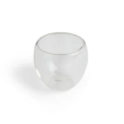 Tasse double paroi verre transparent x2 80ml