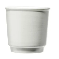 Tasse en grès espresso sans anse bleu intérieur blanc 9cl Ø6,2xH6,2cm