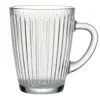 Tasse en verre transparent strié Ø9xH7cm