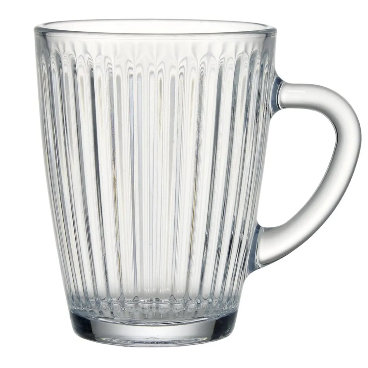 Tasse en verre transparent strié Ø9xH7cm