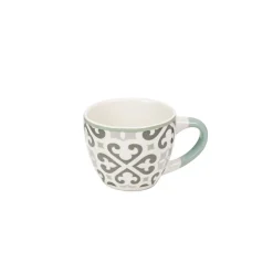 Tasse à expresso en porcelaine motif Carreau de ciment gris 9 cl