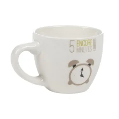 Tasse à expresso porcelaine blanc à motif réveil 9 cl