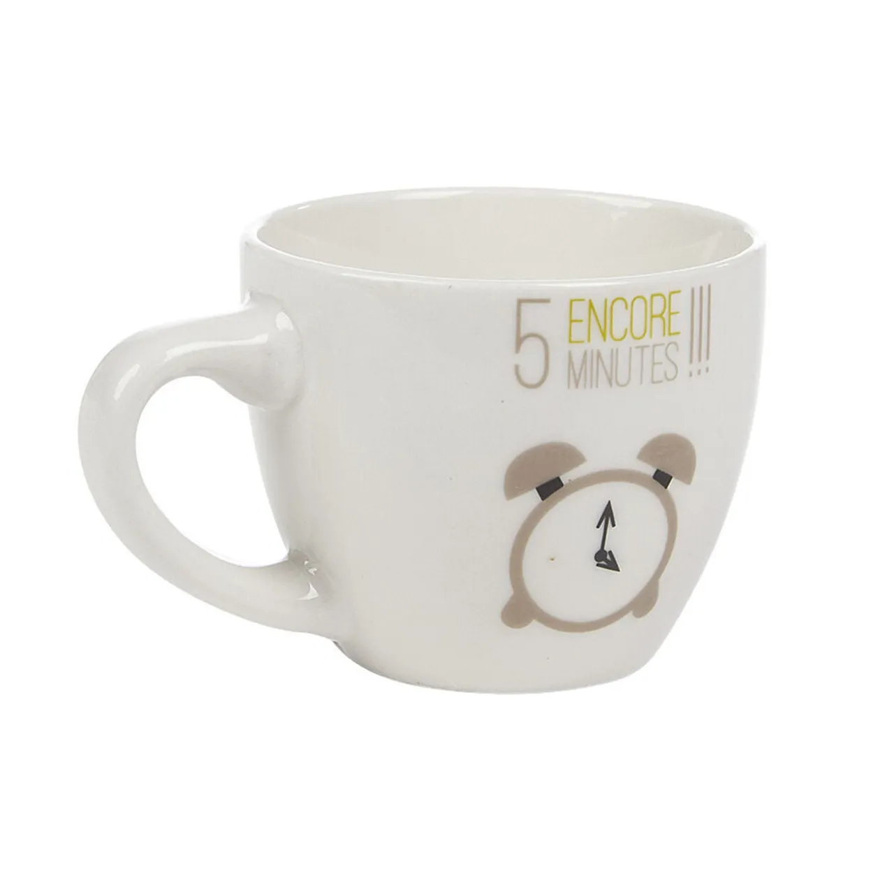 Tasse à expresso porcelaine blanc à motif réveil 9 cl