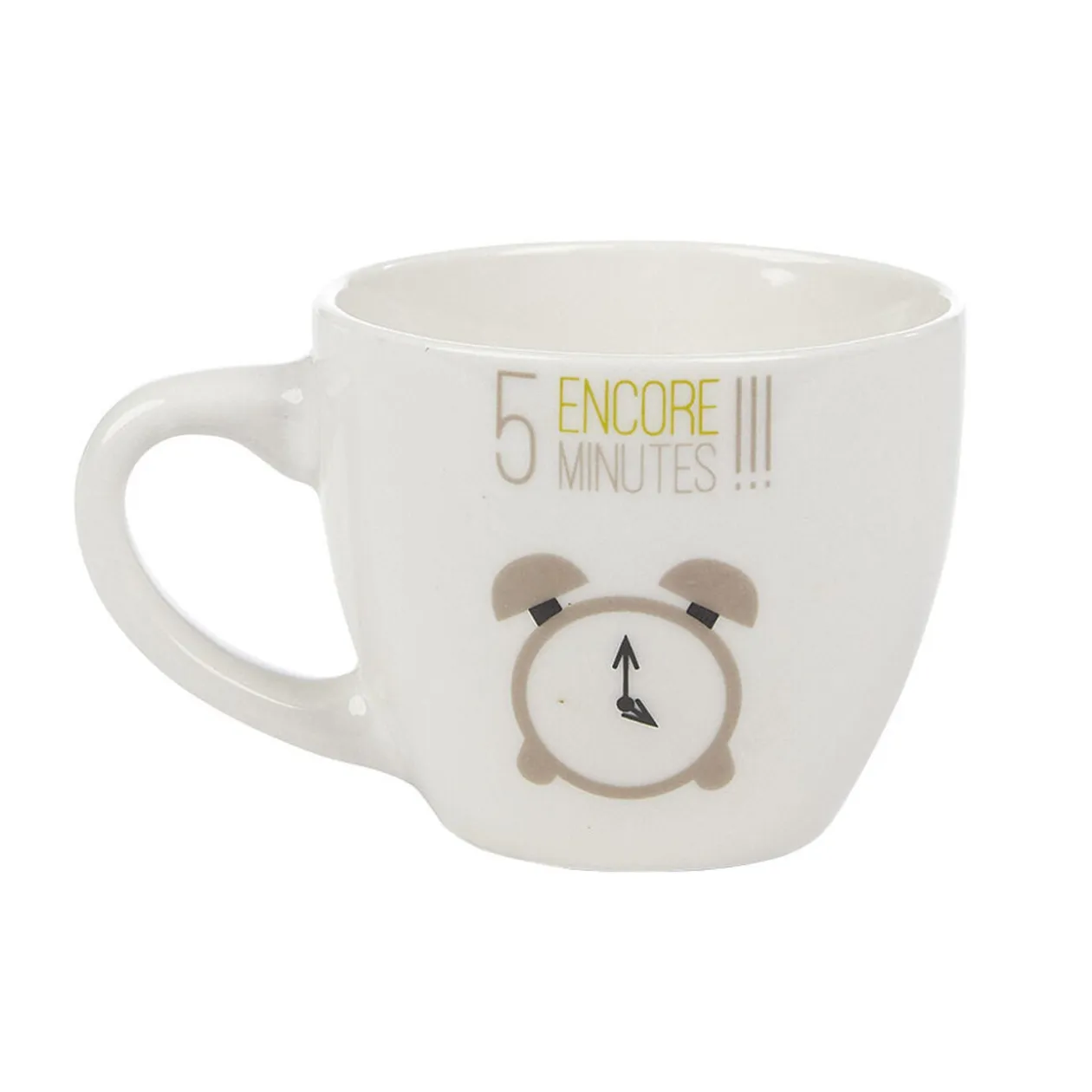 Tasse à expresso porcelaine blanc à motif réveil 9 cl