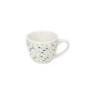 Tasse à expresso porcelaine motif triangle multicolore 9 cl
