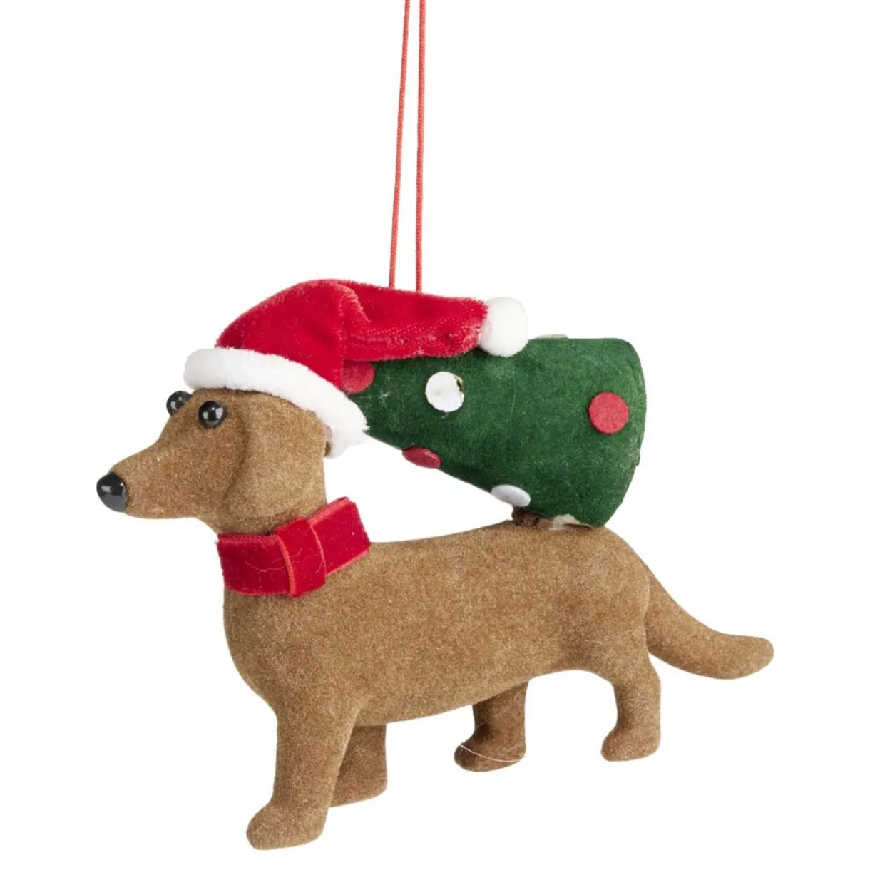 Teckel de Noël à suspendre L12cm (3 modèles) < Gifi Best