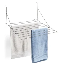 Étendoir à linge séchoir de balcon métal noir 6m d'étendage