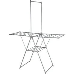 Étendoir portant à cintres 16m d'étendage gris 157x69xH196cm