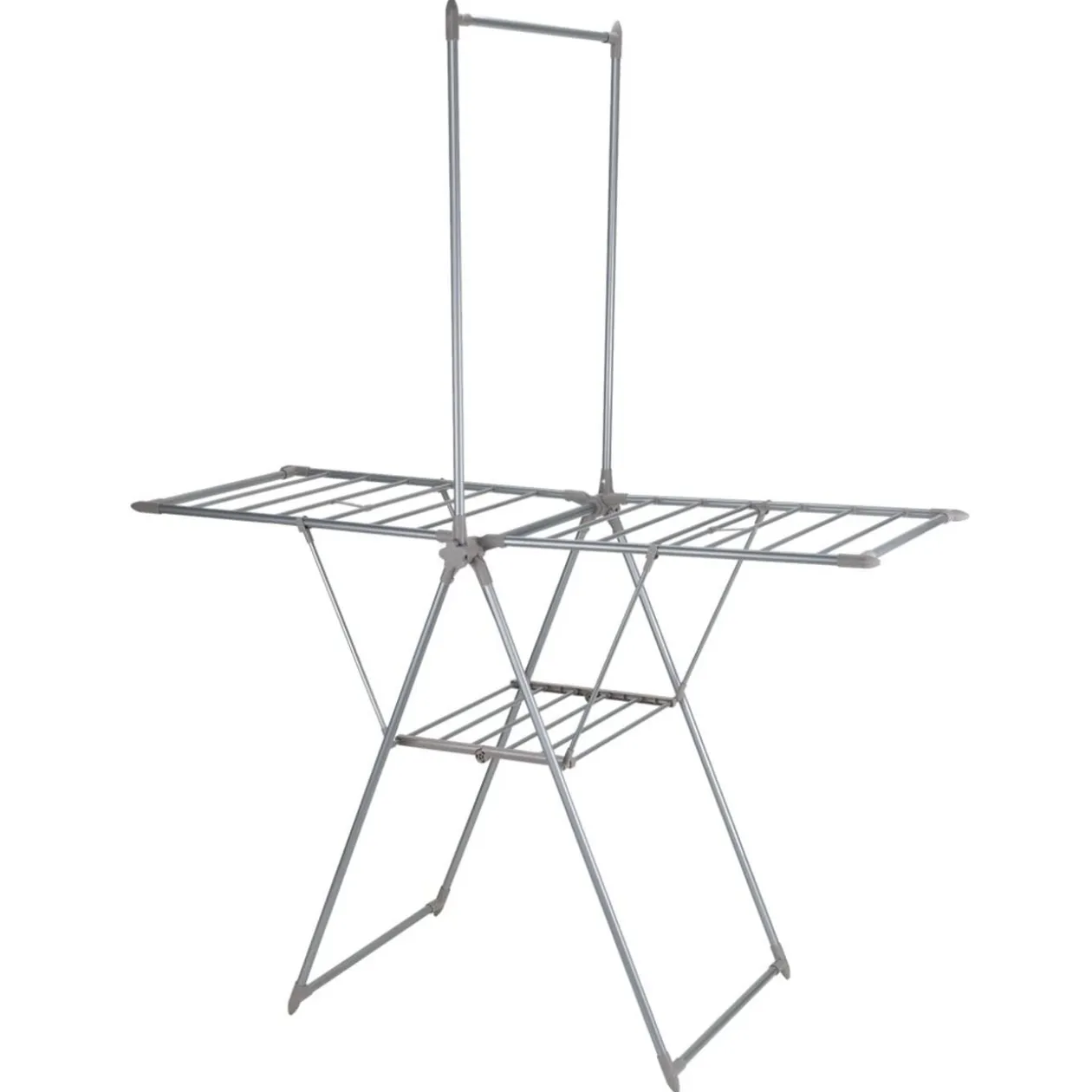Étendoir portant à cintres 16m d'étendage gris 157x69xH196cm