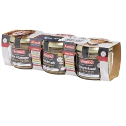 Terrine 3x90gr piment d'espelette + lapin + canard origine France < Gifi Sale