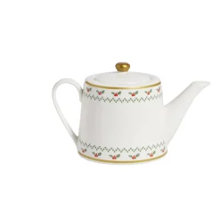 Theière de Noël 1,2L blanche et dorée motifs houx < Gifi New