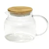 Théière transparente 640ml couvercle en bois < Gifi New