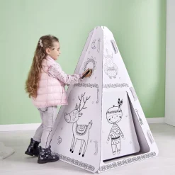 Tipi à colorier carton blanc < Gifi