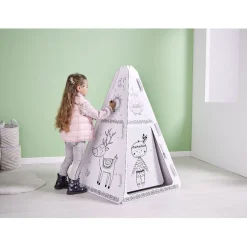 Tipi à colorier carton blanc < Gifi