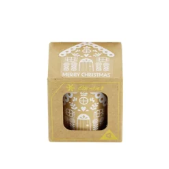 Étiquette autocollante Noël x50 marron et blanche thème nature 5x5cm < Gifi Discount