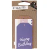 Étiquette cadeau décor violet x6