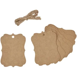 Étiquette cadeau noir ou marron x 8