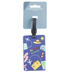 Étiquette de bagage PVC 7x15cm (5 modèles) < Gifi New