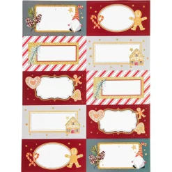 Étiquette paquet cadeau paillette x10 (12 modèles) < Gifi New