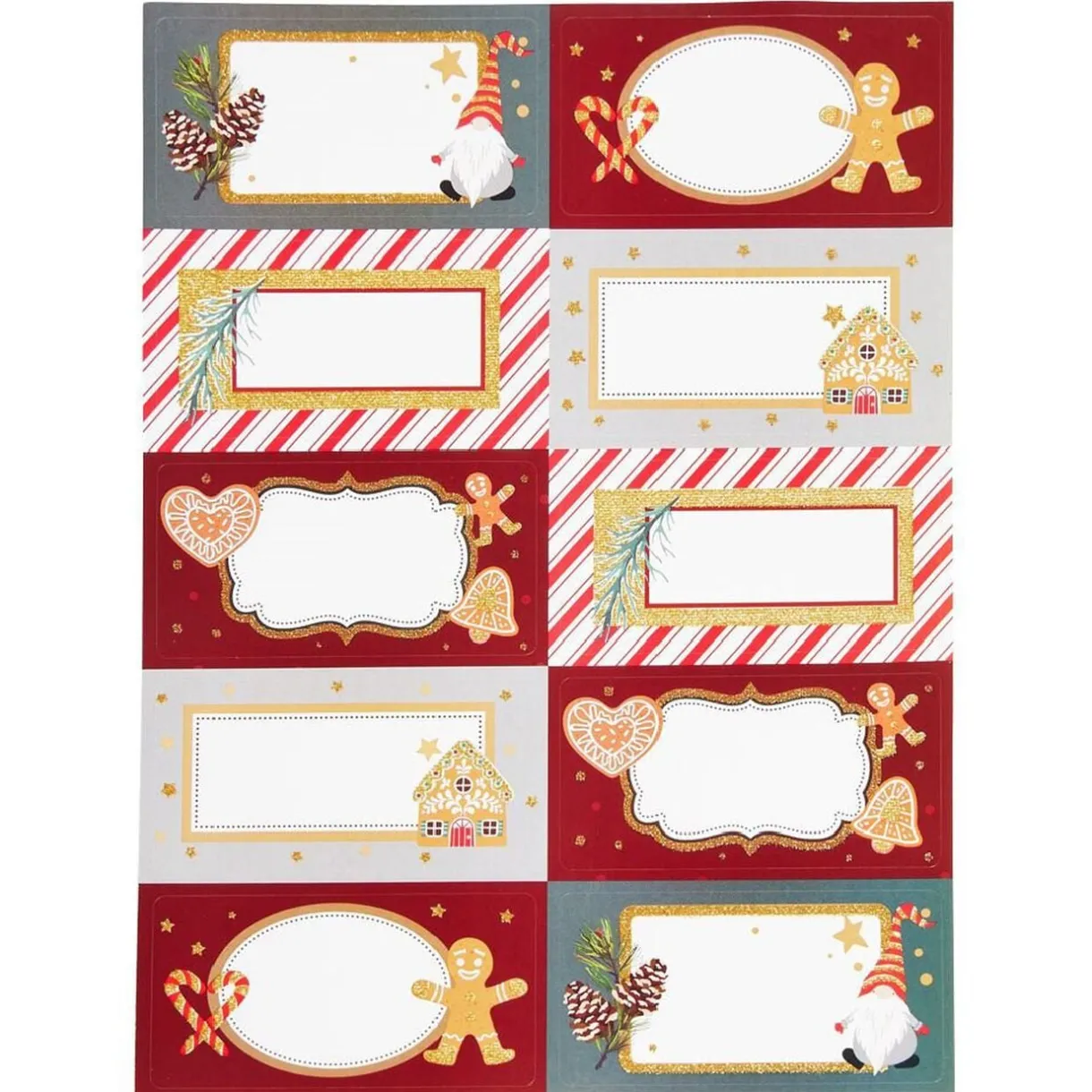 Étiquette paquet cadeau paillette x10 (12 modèles) < Gifi New