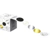 Étiquette pour cadeau 5 décors thème argenté doré x50