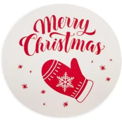 Étiquette pour paquet cadeau Noël ronde Merry Christmas 50 pièces < Gifi Outlet