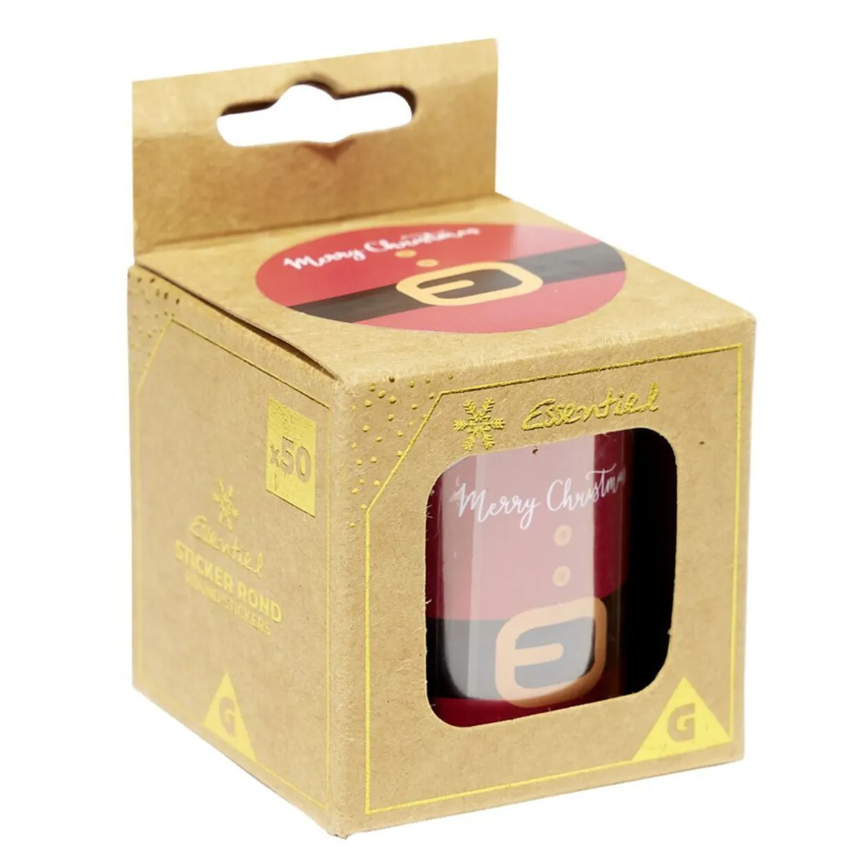 Étiquette pour paquet cadeau ronde ceinture Père Noël 50 pièces < Gifi Best