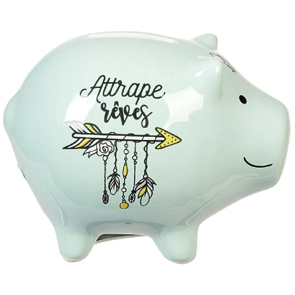 Tirelire cochon bleu attrape rêves < Gifi