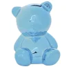 Tirelire forme ours métallisé en céramique H10,5cm