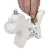 Tirelire licorne céramique blanche