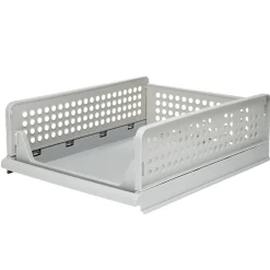 Tiroir de rangement superposable pliant gris 43x33,5x14cm Taille S