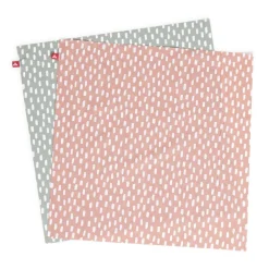 Tissu emballage cadeau réutilisable coton 50x50cm x2