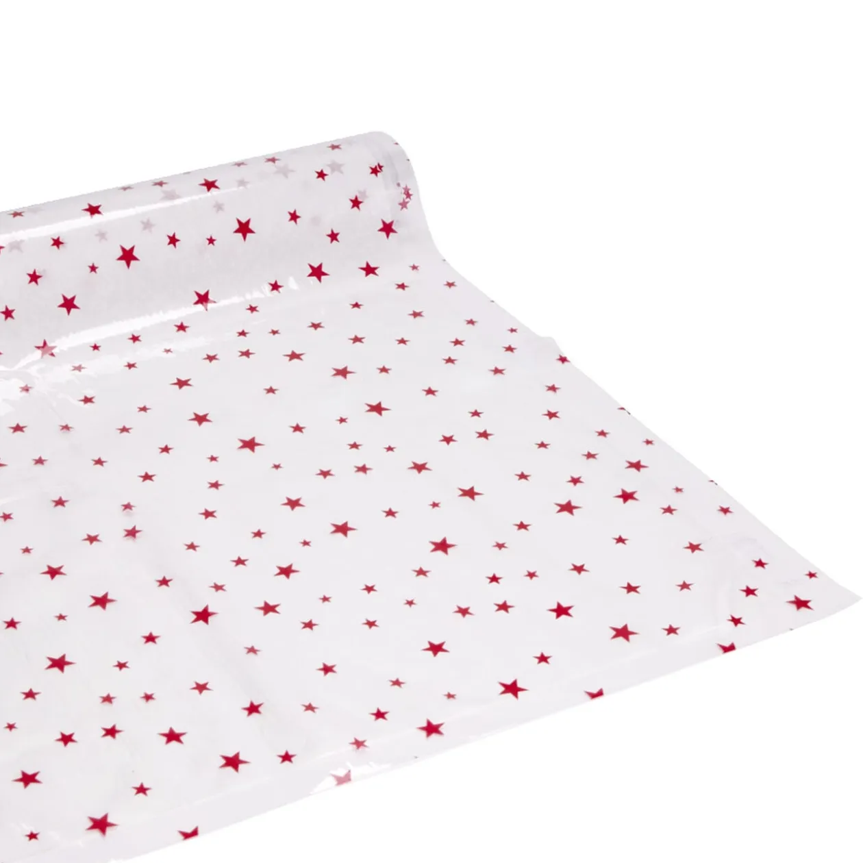 Toile cirée cristal étoile rouge moucharabieh jaune 140cm