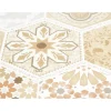 Toile cirée hexatile beige l140cm