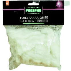 Toile d'araignée blanche phosphorescente Halloween