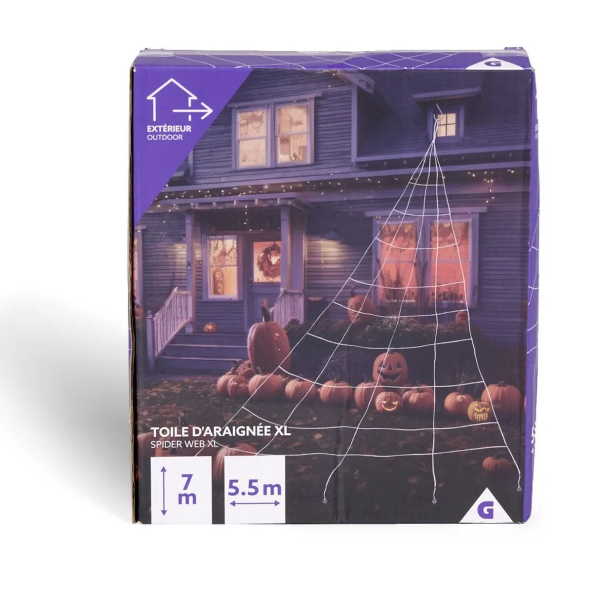 Toile d'araignée XL décoration extérieure Halloween 7x5,5m < Gifi Best