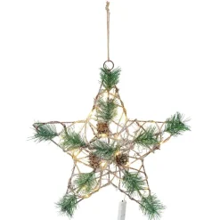Étoile de Noël lumineuse métal et rotin 30LED blanc chaud H30cm < Gifi Best