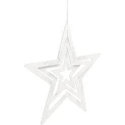 Étoile encastrée à suspendre blanc iridescent H43,5cm < Gifi Outlet