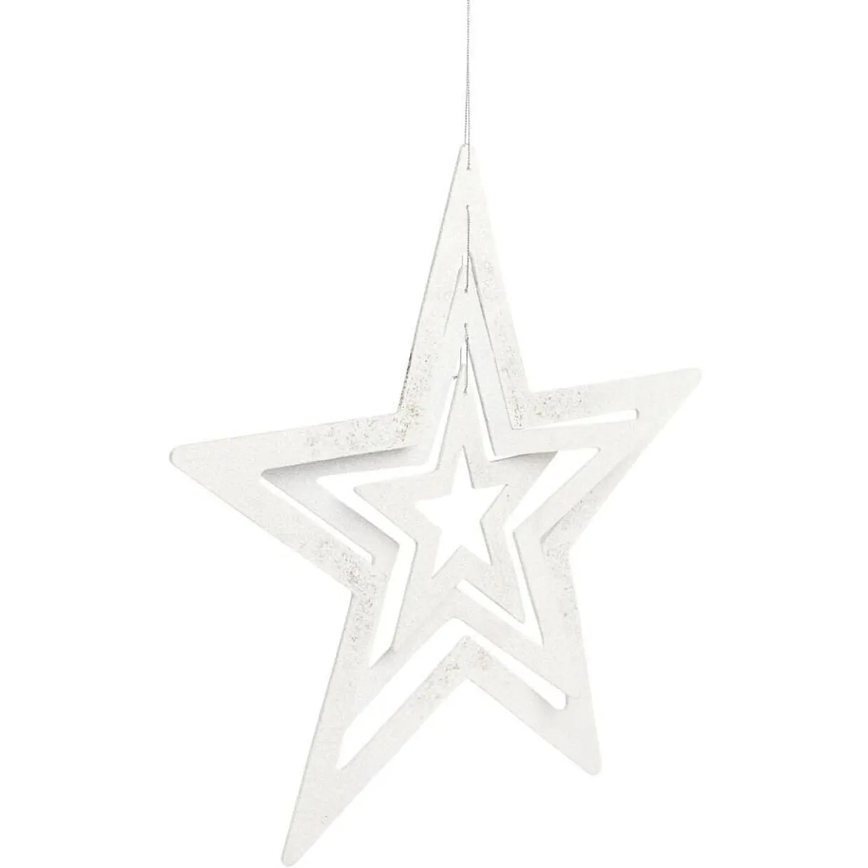 Étoile encastrée à suspendre blanc iridescent H43,5cm < Gifi Outlet