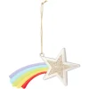 Étoile filante à suspendre multicolore L11xH6cm