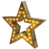 Étoile lumineuse en bois 30LED blanc chaud H30 cm < Gifi Hot