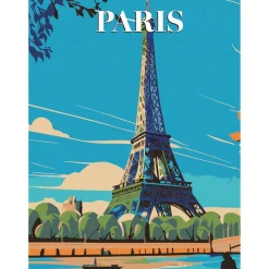 Toile à peindre à numéro motif ville 30x40cm (5 modèles) < Gifi Hot