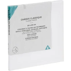 Toile à peindre sur châssis 20 x 20 cm