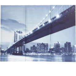 Toile triptyque imprimé pont Manhattan 80x60cm < Gifi Clearance