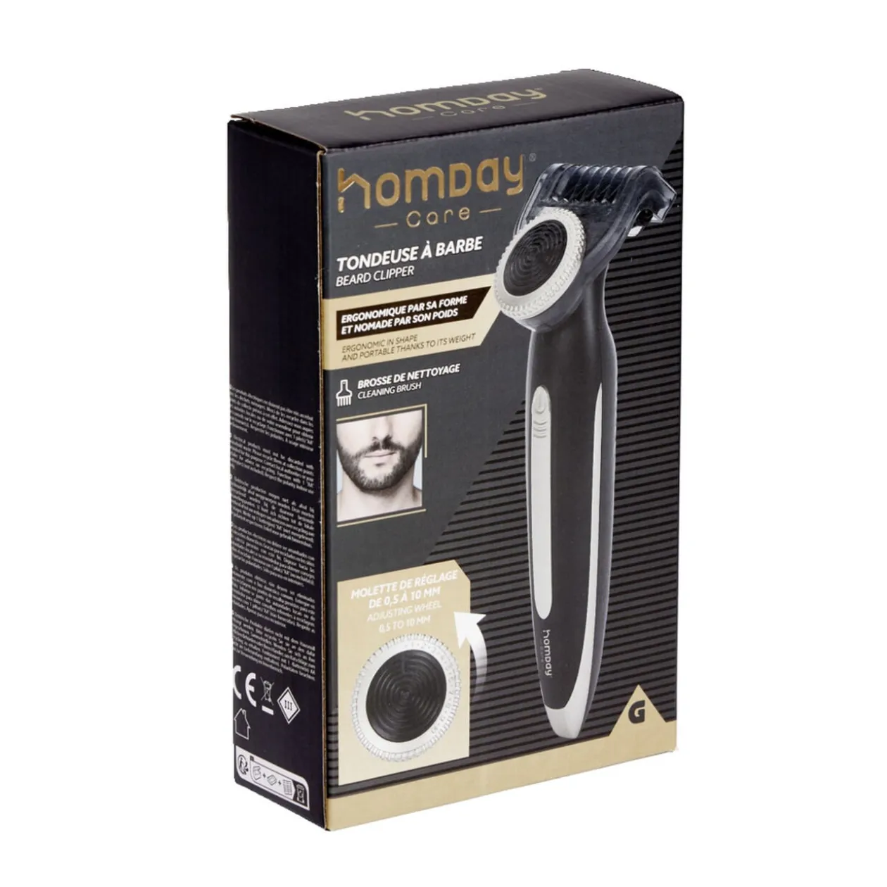 Tondeuse à barbe 2en1 Homday Care réglable
