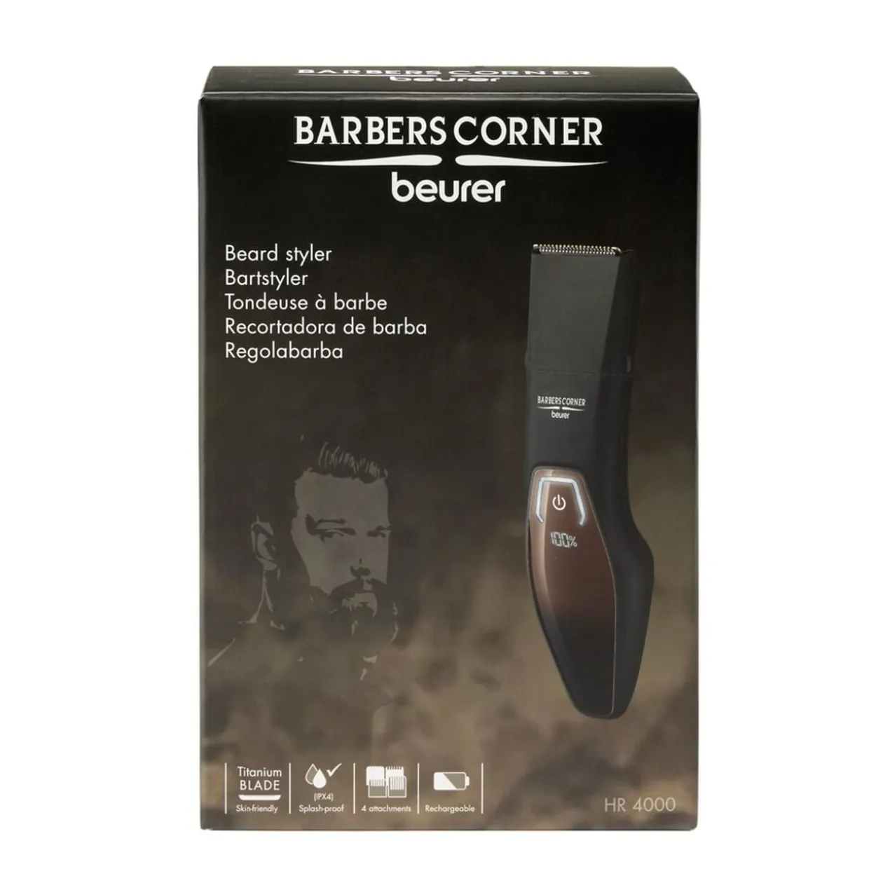 Tondeuse à cheveux et barbe rechargeable Beurer HR4000 4 sabots