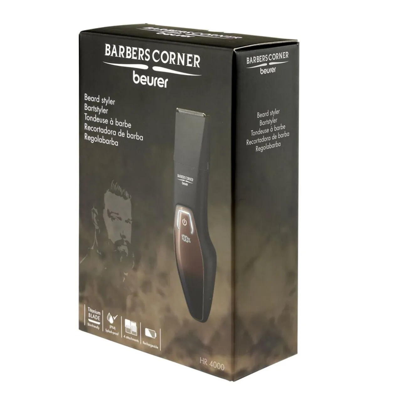 Tondeuse à cheveux et barbe rechargeable Beurer HR4000 4 sabots