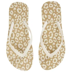 Tongs femme à motifs 36 à 41 (2 modèles léopard ou floral)